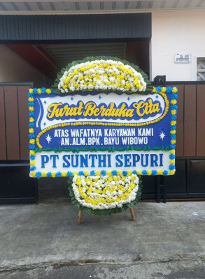 Papan Bunga Duka di Wutpaga